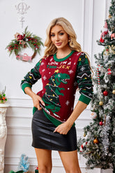 Lesmart Women’s Tree Rex Christmas Sweater – Funny Dinosaur Ugly Xmas Pullover